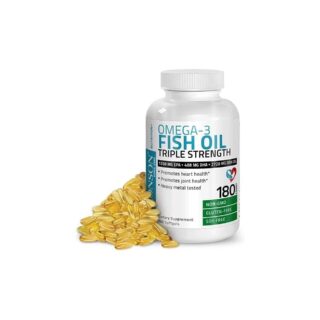 Bronson Omega 3 Fish Oil Triple Strength 2720 mg, High EPA 1250 mg DHA 488 mg, Non-GMO Heavy Metal Tested, 180 Softgels