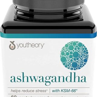 Youtheory Ashwagandha 60 Count (1 Bottle)