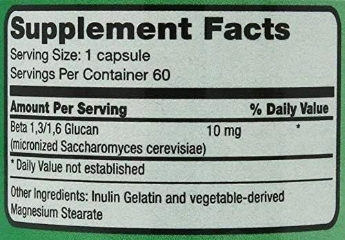 Immunition NSC 100 Beta Glucan Extra Strength 10 Milligrams 60 Capsules - Image 2