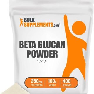 BULKSUPPLEMENTS.COM Beta Glucan Powder (1,3/1,6) - Beta Glucan Supplements - Immune Support Supplement - Fiber Supplement - Beta-Glucan 250mg Powder (100 Grams - 3.5 oz)