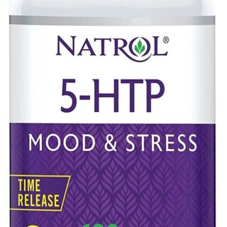 Natrol 5-HTP Time Release Tablets, Promotes a Calm Relaxed Mood, Helps Maintain a Positive Outlook, Drug-Free, Controlled Release, Maximum Strength, 100mg, 45 Count