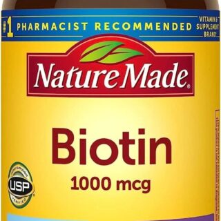 Nature Made Biotin 1000 mcg, Dietary Supplement Supports Healthy Hair & Skin, 120 Softgels, 120 Day Supply