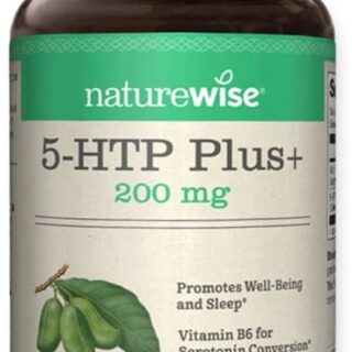 NatureWise 5-HTP 200Mg Mood Support, Natural Sleep Aid helps promote healthy eating habits, Easy-to-Digest Delayed Release Capsules Enhanced w/ Vitamin B6, Non-GMO (2 Month Supply - 60 Count)
